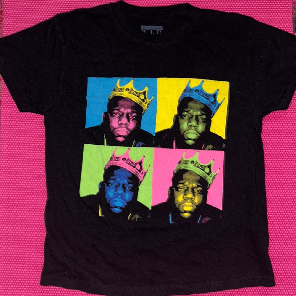 POP ART BIGGIE SMALLS (Notorious BIG) Neon artwork print shirt